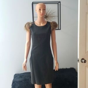 Bar III Dress With Feathers On The Shoulders Never Been Worn